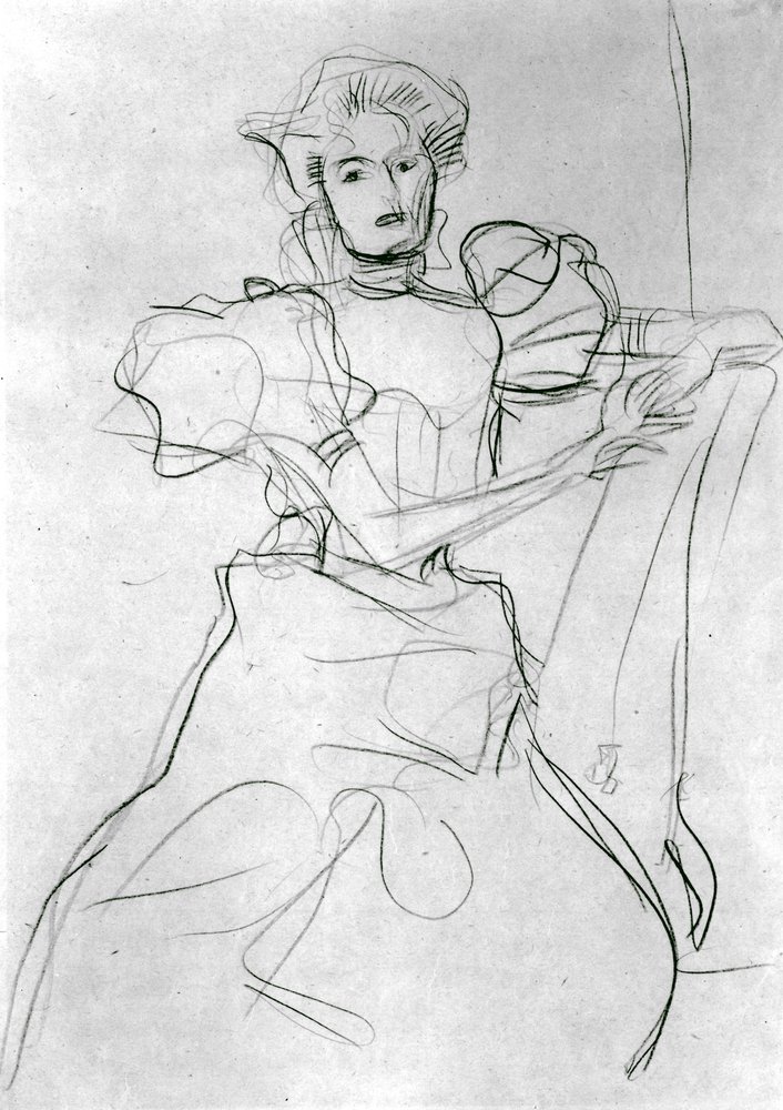 Gustav Klimt - Seated Woman -